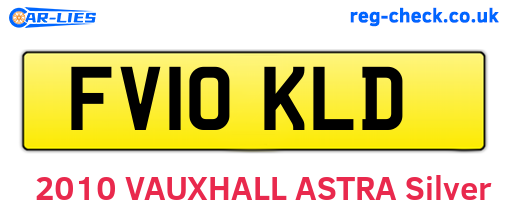 FV10KLD are the vehicle registration plates.