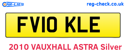 FV10KLE are the vehicle registration plates.