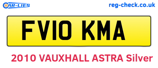 FV10KMA are the vehicle registration plates.