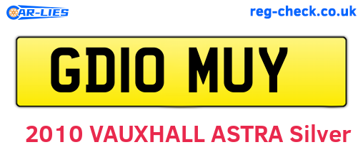 GD10MUY are the vehicle registration plates.