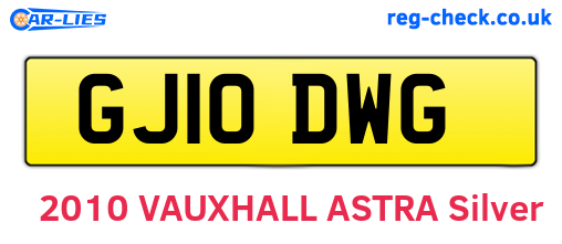 GJ10DWG are the vehicle registration plates.