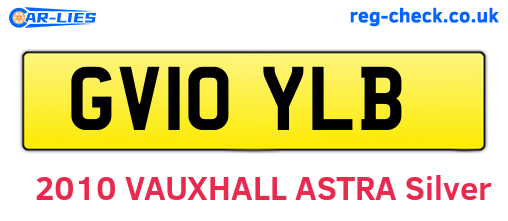 GV10YLB are the vehicle registration plates.