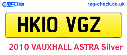 HK10VGZ are the vehicle registration plates.