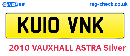 KU10VNK are the vehicle registration plates.