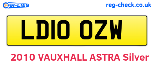LD10OZW are the vehicle registration plates.