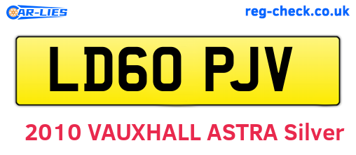 LD60PJV are the vehicle registration plates.