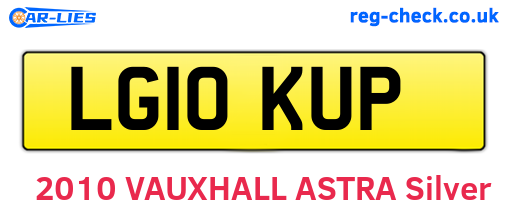 LG10KUP are the vehicle registration plates.