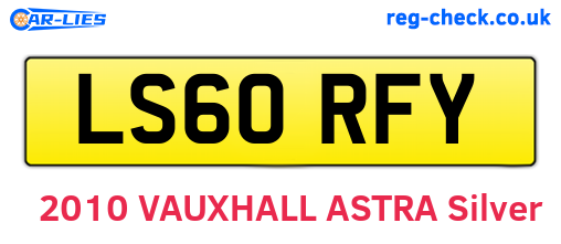 LS60RFY are the vehicle registration plates.