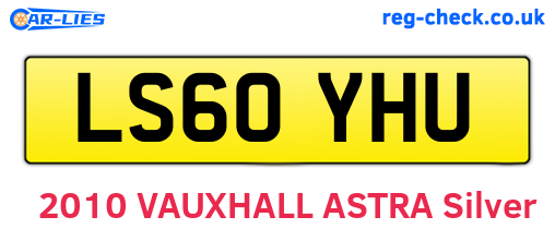 LS60YHU are the vehicle registration plates.