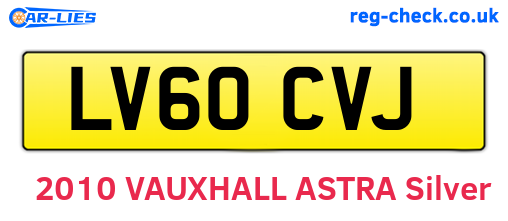 LV60CVJ are the vehicle registration plates.