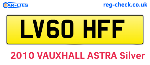 LV60HFF are the vehicle registration plates.