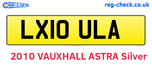 LX10ULA are the vehicle registration plates.