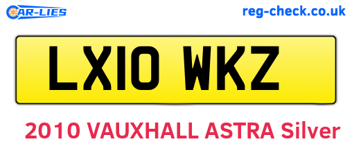 LX10WKZ are the vehicle registration plates.