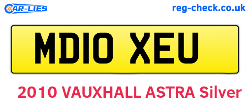 MD10XEU are the vehicle registration plates.
