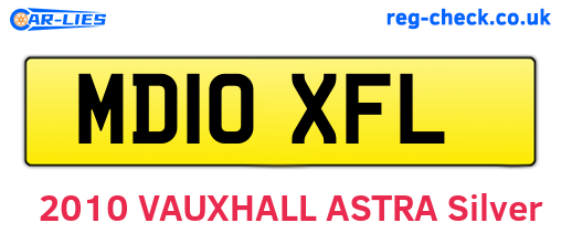 MD10XFL are the vehicle registration plates.