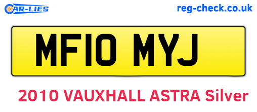 MF10MYJ are the vehicle registration plates.