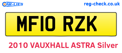 MF10RZK are the vehicle registration plates.