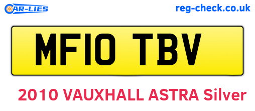 MF10TBV are the vehicle registration plates.