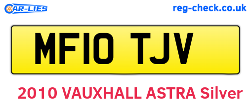 MF10TJV are the vehicle registration plates.