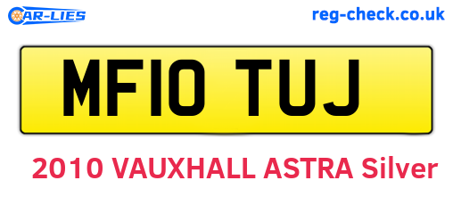 MF10TUJ are the vehicle registration plates.