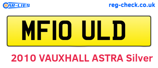 MF10ULD are the vehicle registration plates.