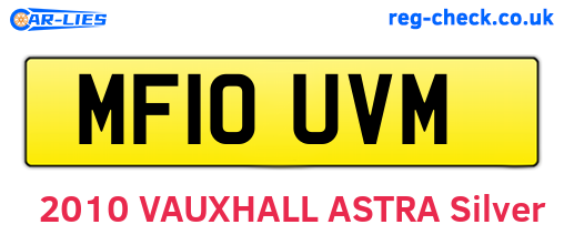 MF10UVM are the vehicle registration plates.