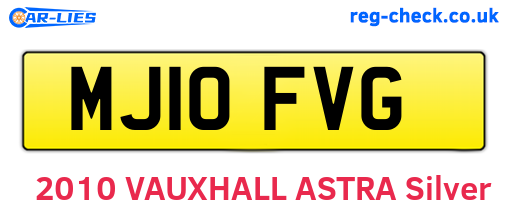 MJ10FVG are the vehicle registration plates.