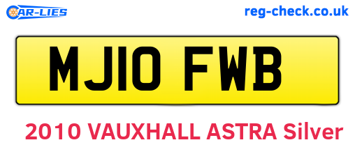 MJ10FWB are the vehicle registration plates.