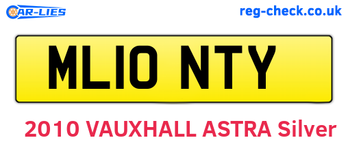 ML10NTY are the vehicle registration plates.