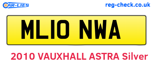 ML10NWA are the vehicle registration plates.