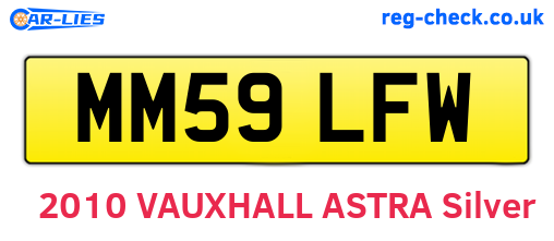 MM59LFW are the vehicle registration plates.