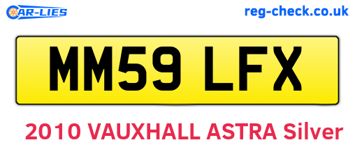 MM59LFX are the vehicle registration plates.