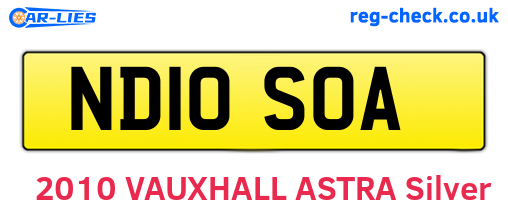 ND10SOA are the vehicle registration plates.