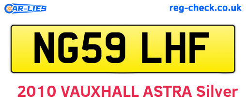 NG59LHF are the vehicle registration plates.