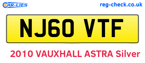 NJ60VTF are the vehicle registration plates.