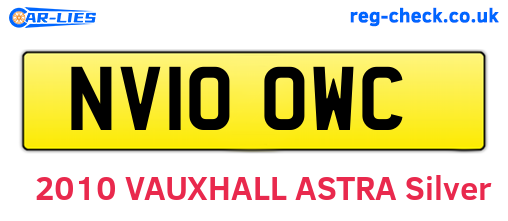 NV10OWC are the vehicle registration plates.