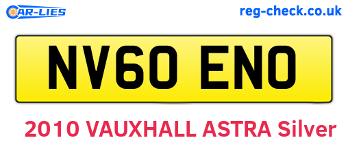 NV60ENO are the vehicle registration plates.