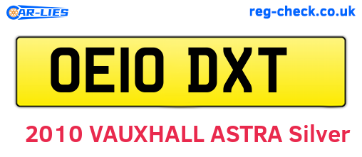 OE10DXT are the vehicle registration plates.