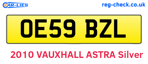 OE59BZL are the vehicle registration plates.