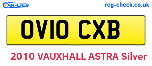 OV10CXB are the vehicle registration plates.