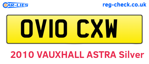 OV10CXW are the vehicle registration plates.