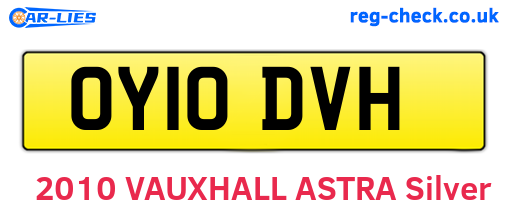 OY10DVH are the vehicle registration plates.