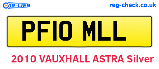 PF10MLL are the vehicle registration plates.