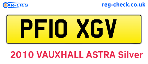 PF10XGV are the vehicle registration plates.