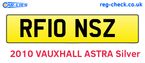 RF10NSZ are the vehicle registration plates.