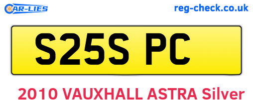 S25SPC are the vehicle registration plates.