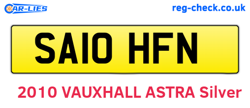 SA10HFN are the vehicle registration plates.