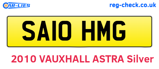 SA10HMG are the vehicle registration plates.
