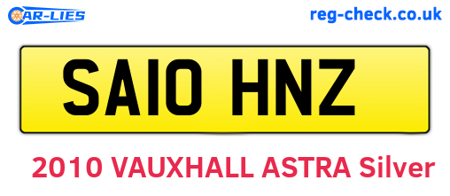 SA10HNZ are the vehicle registration plates.