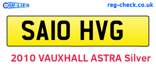SA10HVG are the vehicle registration plates.